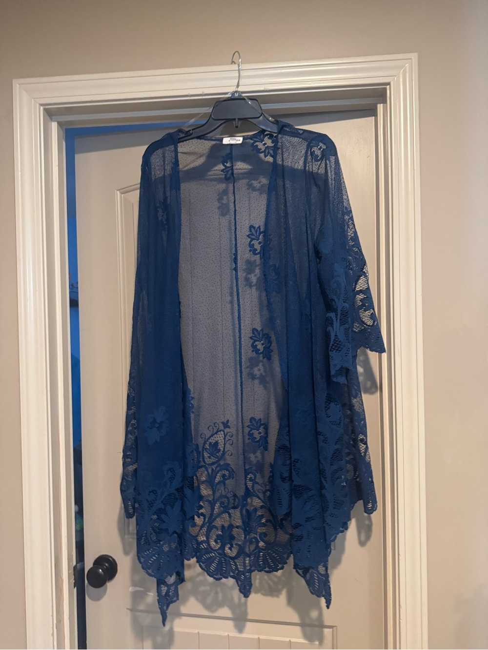 Blue Lace Sheer Kimono